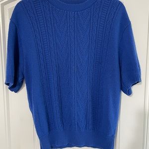Blue sweater short sleeve size L
